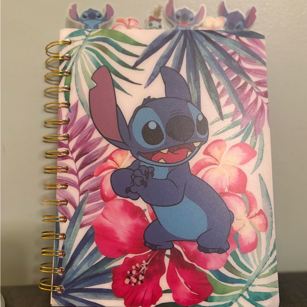 Stitch Disney Tropical Spiral Notebook with dividers - Picture 2 of 4